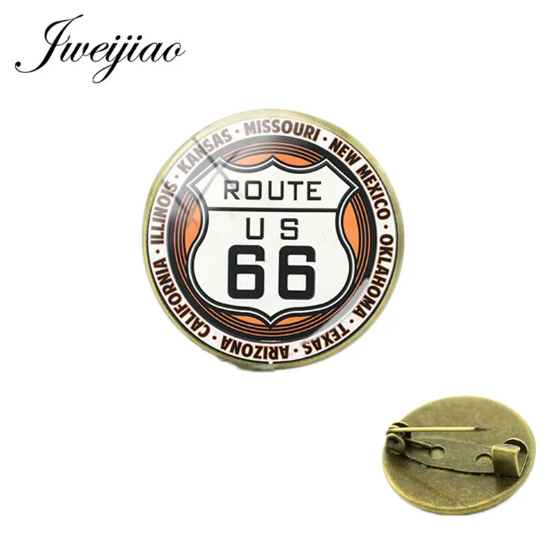 JWEIJIAO 2019 USA ROUTE 66 Road Logo Brooches Glass Cabochon Brooch Pin Jewelry Bronze Accessory Weathered Road Sign UR08
JWEIJIAO 2019 USA ROUTE 66 Road Logo Brooches Glass Cabochon Brooch Pin Jewelry Bronze Accessory Weathered Road Sign UR08