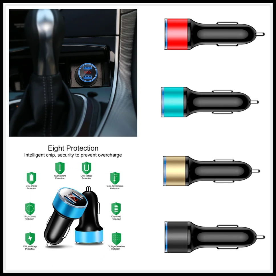 Car 3.1A LED USB Charger Digital Socket Lighter Power Adapter for Volkswagen VW polo passat b5 b6 CC golf jetta mk6 tiguan Gol |