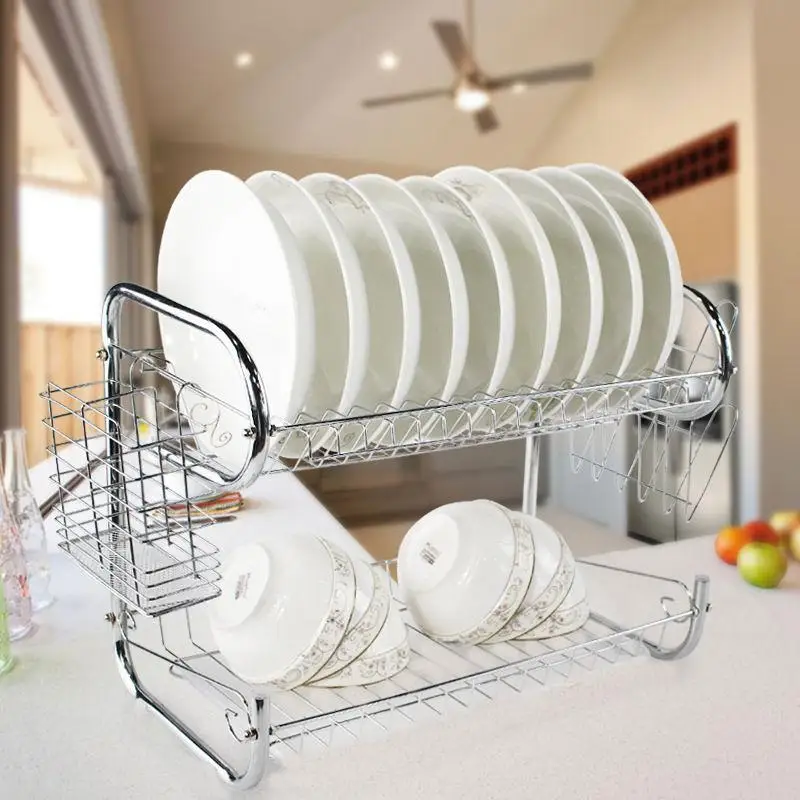 Multi-Functional Double Layer Kitchen Metal Dish Drying Rack Shelf Holder Vegetables Fruit Tableware Organizer
Multi-Functional Double Layer Kitchen Metal Dish Drying Rack Shelf Holder Vegetables Fruit Tableware Organizer