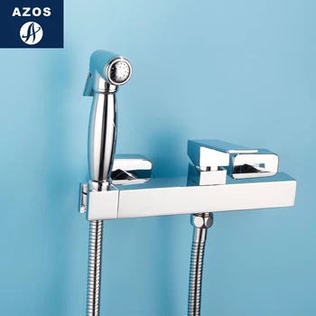 Azos Bidet Faucet Pressurized Shower Nozzle Brass Chrome Cold and Hot Switch Single Function Toilet Space Saving Washing Machine
Azos Bidet Faucet Pressurized Shower Nozzle Brass Chrome Cold and Hot Switch Single Function Toilet Space Saving Washing Machine