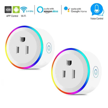 Smart US UK EU Plug WiFi Control timer Switch power Socket Smart Outlet RGB LED Light Voice Control work with Alexa Google IFTTT
Smart US UK EU Plug WiFi Control timer Switch power Socket Smart Outlet RGB LED Light Voice Control work with Alexa Google IFTTT