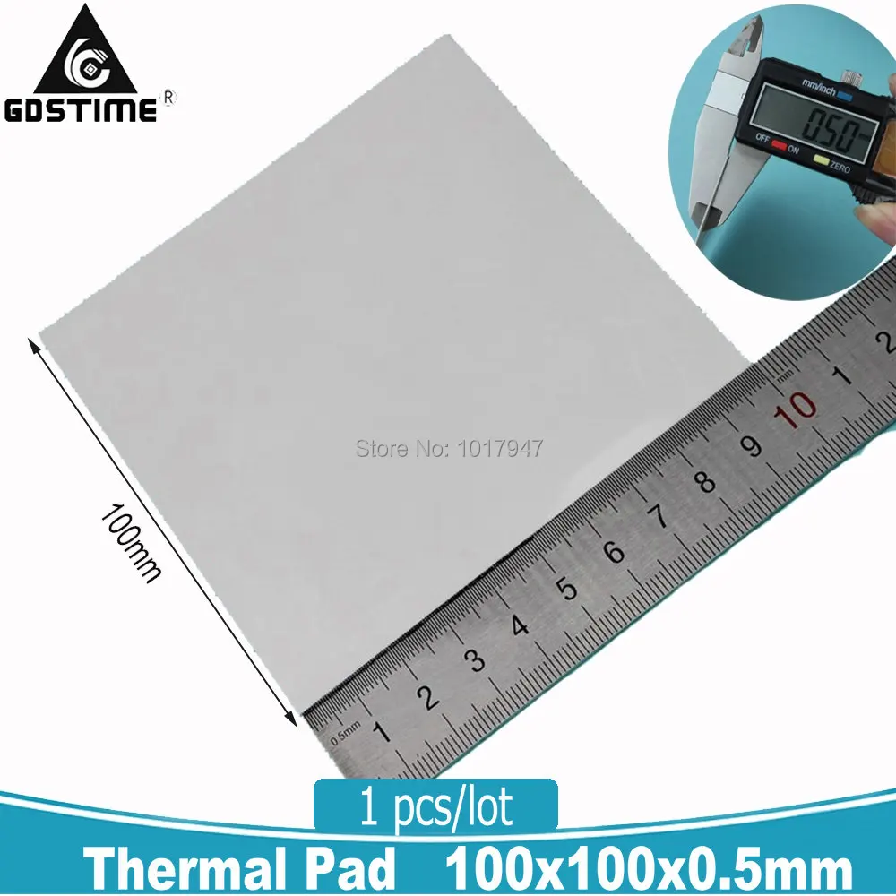 1 шт. силиконовая термопрокладка для ПК 100x100x0 5 мм|chip pad|chip reballpad wall |