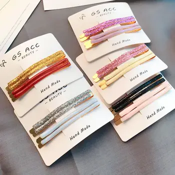 New 4Pcs/Set Glitter Hairpins Candy Color Solid Hair Clips Hairdress Barrettes Girls Hair Styling Tools Women Hair Accessories
New 4Pcs/Set Glitter Hairpins Candy Color Solid Hair Clips Hairdress Barrettes Girls Hair Styling Tools Women Hair Accessories