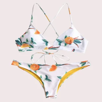 2019 Female Orange Print Criss Cross Bikini Set Summer Beach Swimsuit Spaghetti Straps Bathing Suit Swim Wear Women Bikinis
2019 Female Orange Print Criss Cross Bikini Set Summer Beach Swimsuit Spaghetti Straps Bathing Suit Swim Wear Women Bikinis