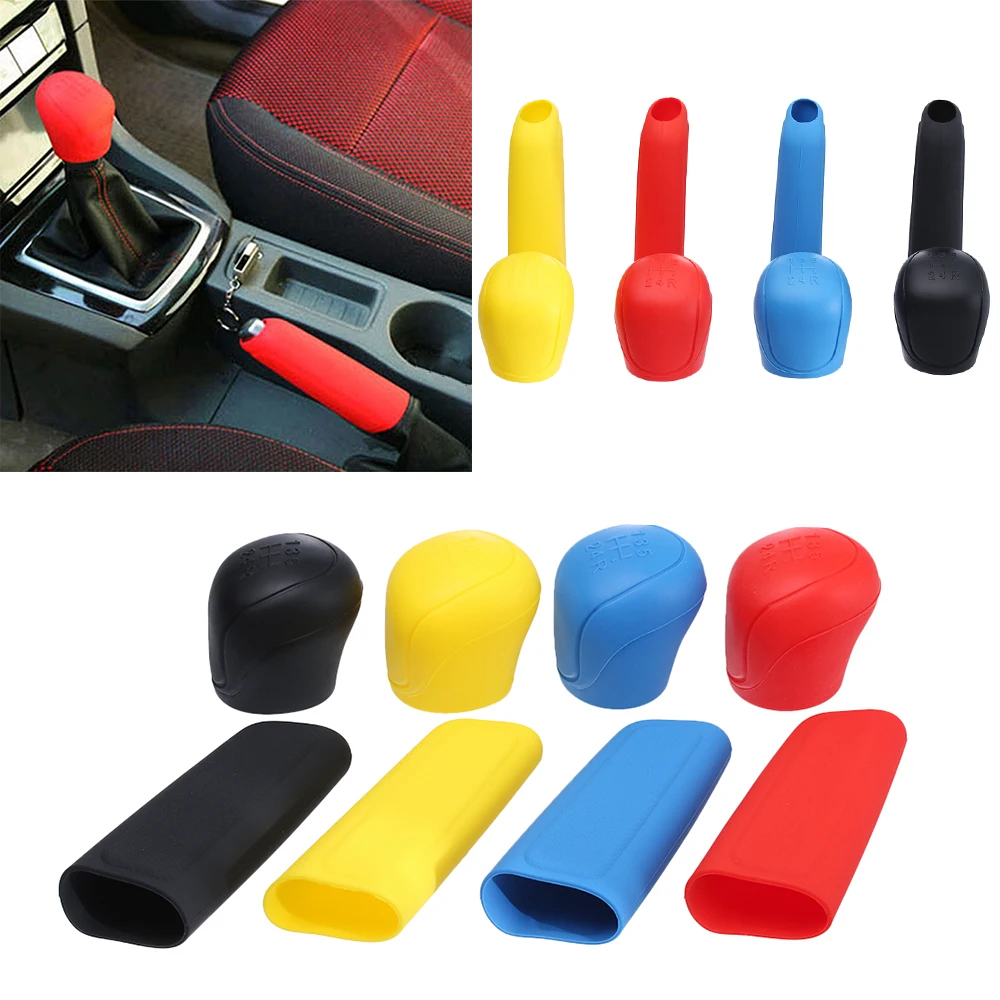 1set Universal Manual Car Hand Brake Case Silicone Gear Head Shift Knob stick Cover Gear Shift Collars Handbrake Grip decoration
1set Universal Manual Car Hand Brake Case Silicone Gear Head Shift Knob stick Cover Gear Shift Collars Handbrake Grip decoration