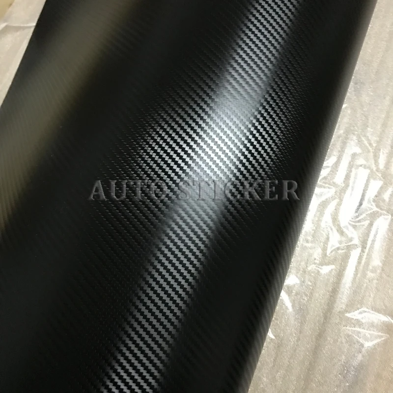 Glossy black 3D carbon fiber vinyl car wraps 3