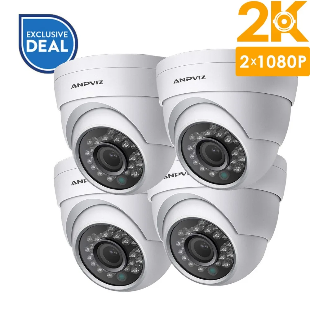 Anpviz 2K PoE IP Camera Onvif HD 4MP Outdoor Indoor Weatherproof Dome Home Video Surveillance IR Cameras H.265 (4 pack)
Anpviz 2K PoE IP Camera Onvif HD 4MP Outdoor Indoor Weatherproof Dome Home Video Surveillance IR Cameras H.265 (4 pack)