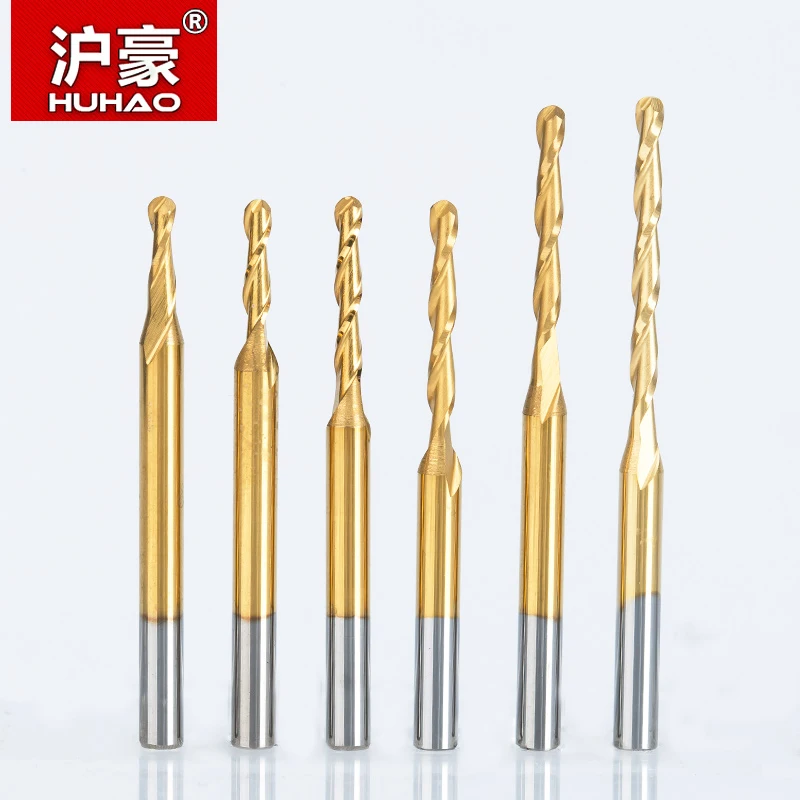 HUHAO 1pc 3.175mm ball nose 2 Flute Spiral TiN Coating end mills CNC router bits for wood tungsten carbide milling route tool
HUHAO 1pc 3.175mm ball nose 2 Flute Spiral TiN Coating end mills CNC router bits for wood tungsten carbide milling route tool