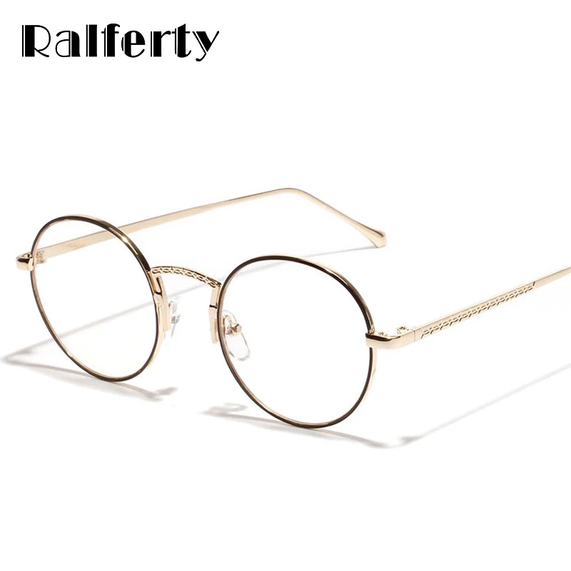 Ralferty Retro Round Glasses Frame Women Men Clear Lens Eyewear Frame For Degree Strength Glasses Gold Metal Eyeglasses 3218
Ralferty Retro Round Glasses Frame Women Men Clear Lens Eyewear Frame For Degree Strength Glasses Gold Metal Eyeglasses 3218