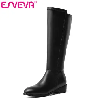 ESVEVA 2020 Shoes Women Knee-high Boots Square Low Heel Winter PU Leather Boots Shoes Size 34-43 Winter Motorcycle Boots
ESVEVA 2020 Shoes Women Knee-high Boots Square Low Heel Winter PU Leather Boots Shoes Size 34-43 Winter Motorcycle Boots