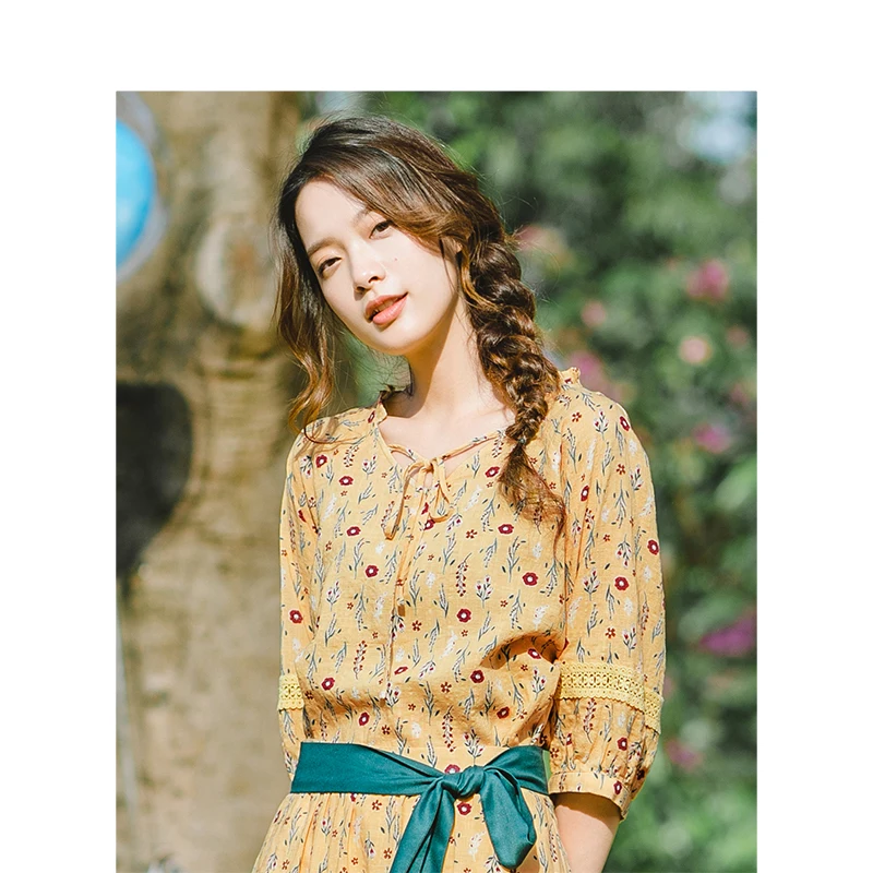 INMAN 2019 Summer New Arrival V-neck Literary Floral Retro Pastoral Holiday Style Half Sleeves Women Shirt
INMAN 2019 Summer New Arrival V-neck Literary Floral Retro Pastoral Holiday Style Half Sleeves Women Shirt