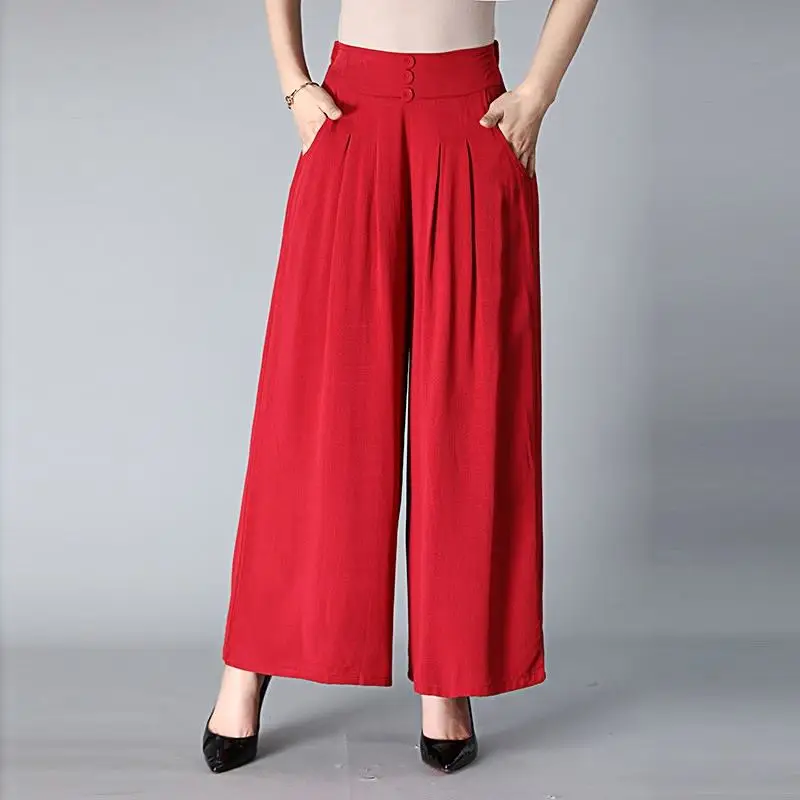 Women New Summer Wide Leg Pants Casual Loose High Elastic Waist Harem Pants Loose Chiffon Elastic Soft Long Trousers XXL-4XL
Women New Summer Wide Leg Pants Casual Loose High Elastic Waist Harem Pants Loose Chiffon Elastic Soft Long Trousers XXL-4XL
