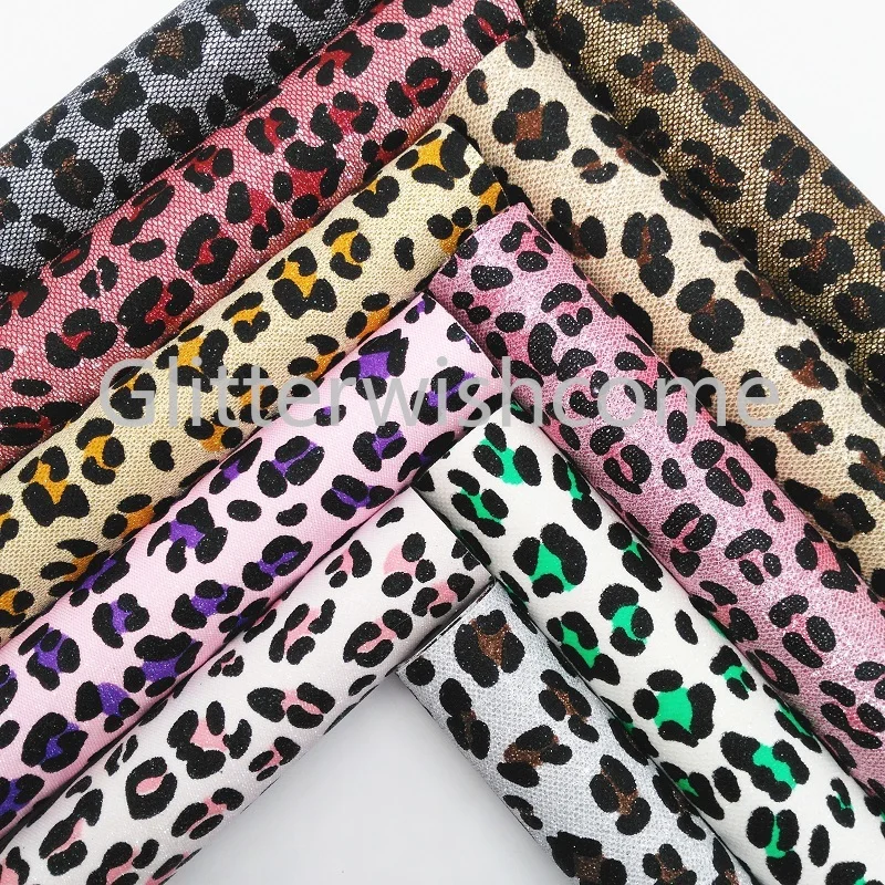 Glitterwishcome 21X29CM A4 Size Vinyl For Bows Printed Leopard Glitter Leather Fabirc Faux Leather Sheets for Bows, GM307A
Glitterwishcome 21X29CM A4 Size Vinyl For Bows Printed Leopard Glitter Leather Fabirc Faux Leather Sheets for Bows, GM307A