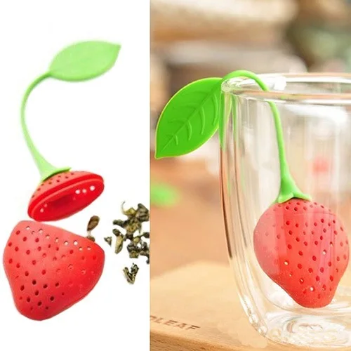 1Pc lovely Reuseable Foof safe Silicone Red Strawberry Shape Tea Leaf Bag Holder Tea Coffee Punch Filter Tea Infuser
1Pc lovely Reuseable Foof safe Silicone Red Strawberry Shape Tea Leaf Bag Holder Tea Coffee Punch Filter Tea Infuser
