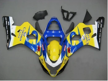 Blue Yellow Fairing kits for SUZUKI GSXR600 750 GSXR600 GSXR 750 K4 04 05 2004 2005 Fairings bodykit