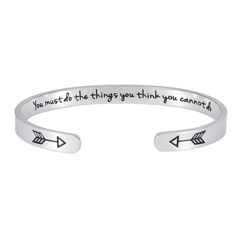 Tready Inspirational you must do the things you think you cannot do Bangle Motivational Friend Encouragement For Men Jewelry
Tready Inspirational you must do the things you think you cannot do Bangle Motivational Friend Encouragement For Men Jewelry