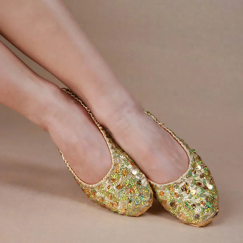 Женская лирическая танцевальная обувь мягкие балетки для девочек танца живота