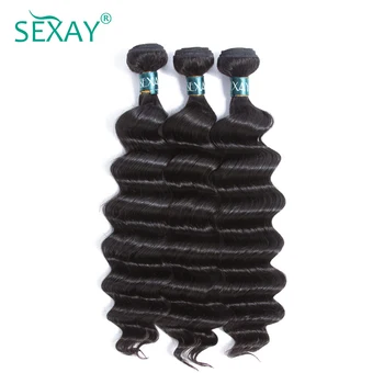 Loose deep bundles 3 pcs Brazilian remy hair weave bundles Sexay 100% human hair weave extensions one pack natural black color
Loose deep bundles 3 pcs Brazilian remy hair weave bundles Sexay 100% human hair weave extensions one pack natural black color