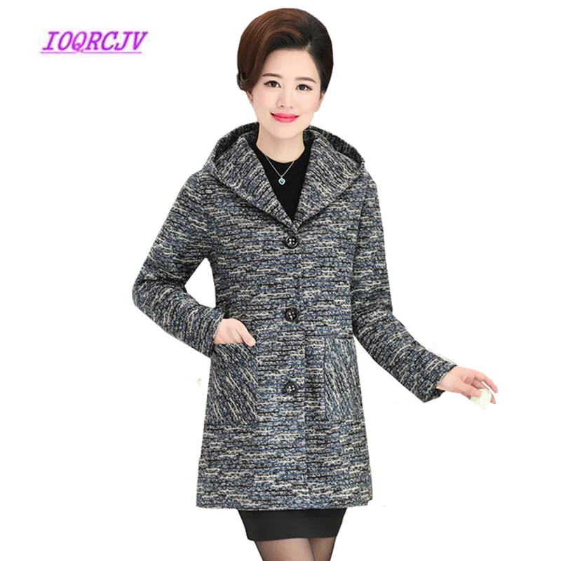 Hooded Woolen Sweater Mother dress Winter Plus size 5XL Middle-aged women Woolen Coat Autumn Medium lengthfemale Cardigan Jacket
Hooded Woolen Sweater Mother dress Winter Plus size 5XL Middle-aged women Woolen Coat Autumn Medium lengthfemale Cardigan Jacket