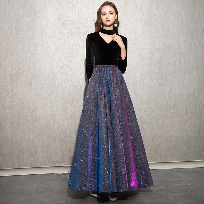 2019 New High-end Evening Dresses The Bride Vintage Black Long Sleeve Velour with Satin Luxury Prom Party Gown LYFY39
2019 New High-end Evening Dresses The Bride Vintage Black Long Sleeve Velour with Satin Luxury Prom Party Gown LYFY39