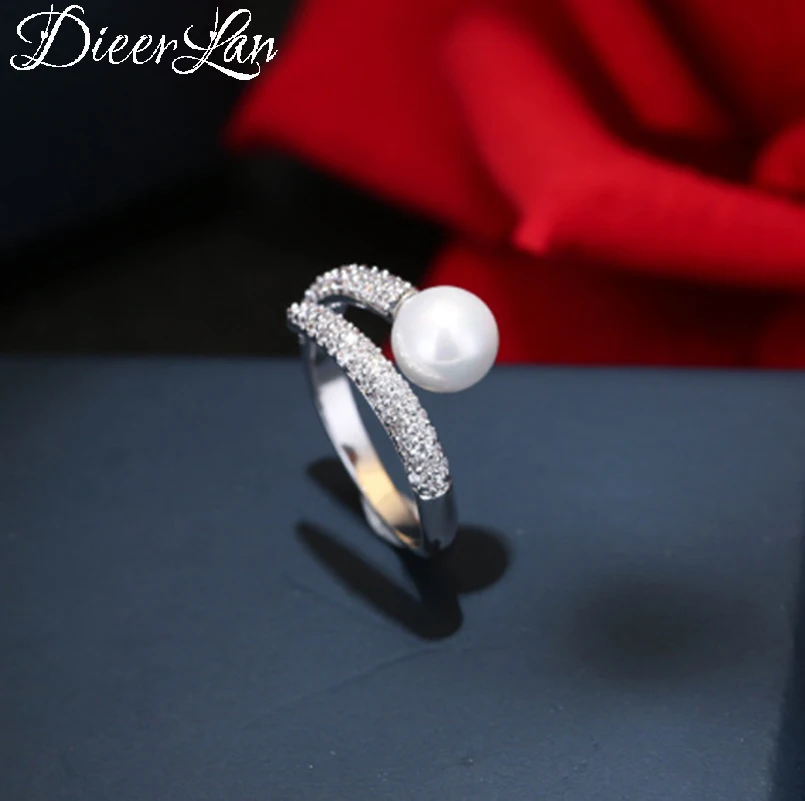 DIEERLAN Luxury Brand 925 Sterling Silver Simulated Pearl Rings for Women Statement Jewelry Adjustable Open Finger Rings Anillos
DIEERLAN Luxury Brand 925 Sterling Silver Simulated Pearl Rings for Women Statement Jewelry Adjustable Open Finger Rings Anillos