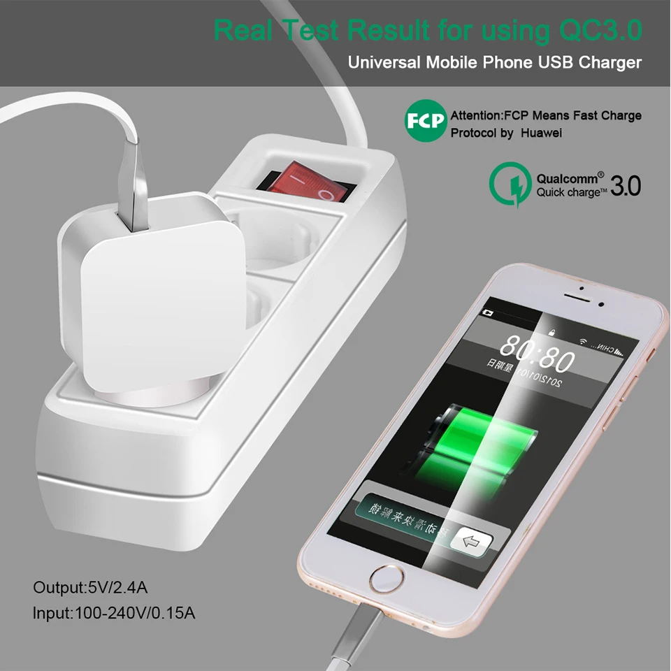 QC3.0 Mobile Phone Charger EU US Adapter Plug 5V3A Fast Charging For Universal Smart Phone usb Quick Charge 3.0 Travel Wall (11)