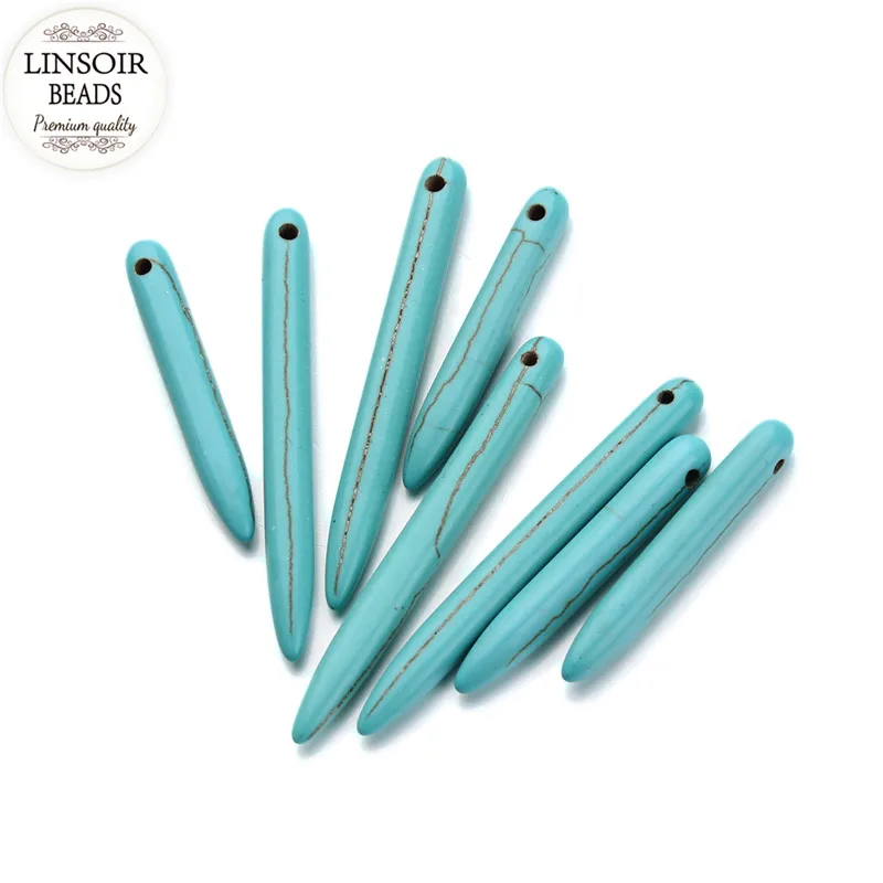 Fashion New 30pcs/Lot Blue Turquoises Beads Size 5x34mm Loose Natural Stone Beads For Jewelry Making Diy Necklace Supplies F2975
Fashion New 30pcs/Lot Blue Turquoises Beads Size 5x34mm Loose Natural Stone Beads For Jewelry Making Diy Necklace Supplies F2975