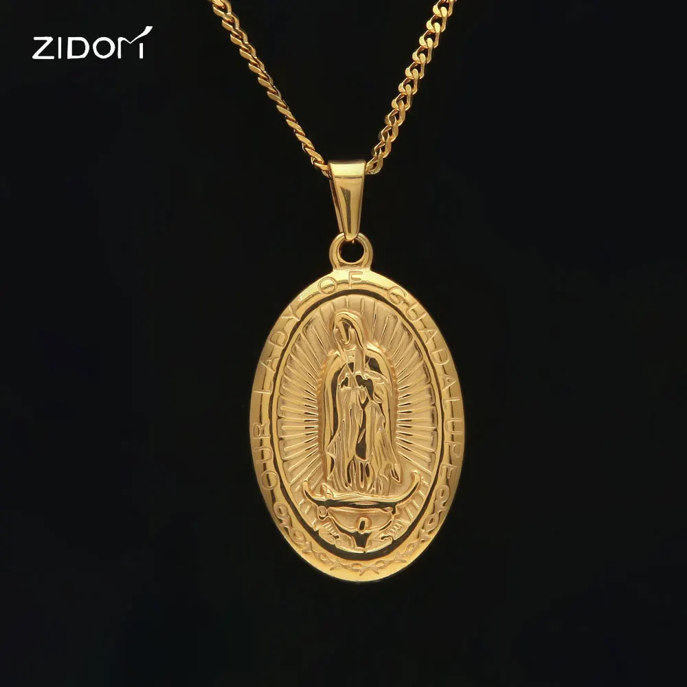 Stainless Steel Hiphop the Virgin of Guadalupe Men pendant necklaces fashion 24inch long cuban chain vintage necklace jewelry
Stainless Steel Hiphop the Virgin of Guadalupe Men pendant necklaces fashion 24inch long cuban chain vintage necklace jewelry