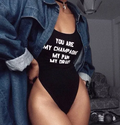 One piece YOU ARE MY CHAMPAGNE MY PAPI MY DRAKE bodysuit high cut Swimwear Women Bodysuit beachwear bathing suit jumpsuit
One piece YOU ARE MY CHAMPAGNE MY PAPI MY DRAKE bodysuit high cut Swimwear Women Bodysuit beachwear bathing suit jumpsuit