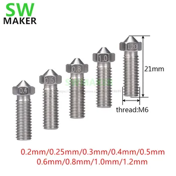 1pcs 3D printer Volcano Extra Lengthen stainless steel M6 Nozzle All Metal for 1.75mm 0.2/0.25/0.3/0.4/0.5/0.8/1.0/1.2mm
1pcs 3D printer Volcano Extra Lengthen stainless steel M6 Nozzle All Metal for 1.75mm 0.2/0.25/0.3/0.4/0.5/0.8/1.0/1.2mm