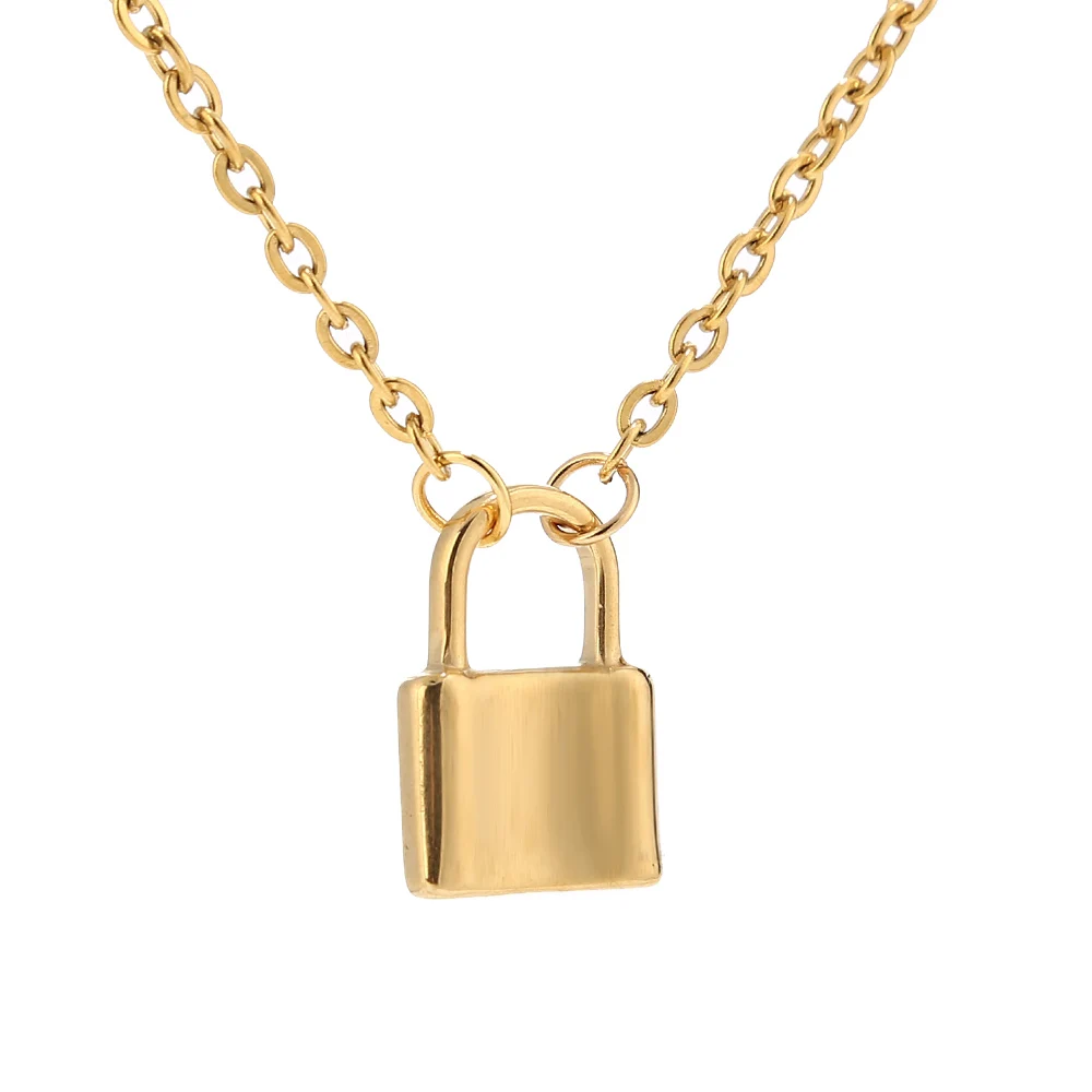 1pcs 316L Stainless Steel Gold Color Small Lock Pendant Necklace Chains Wholesale for Women Men DIY Jewerly Making
1pcs 316L Stainless Steel Gold Color Small Lock Pendant Necklace Chains Wholesale for Women Men DIY Jewerly Making