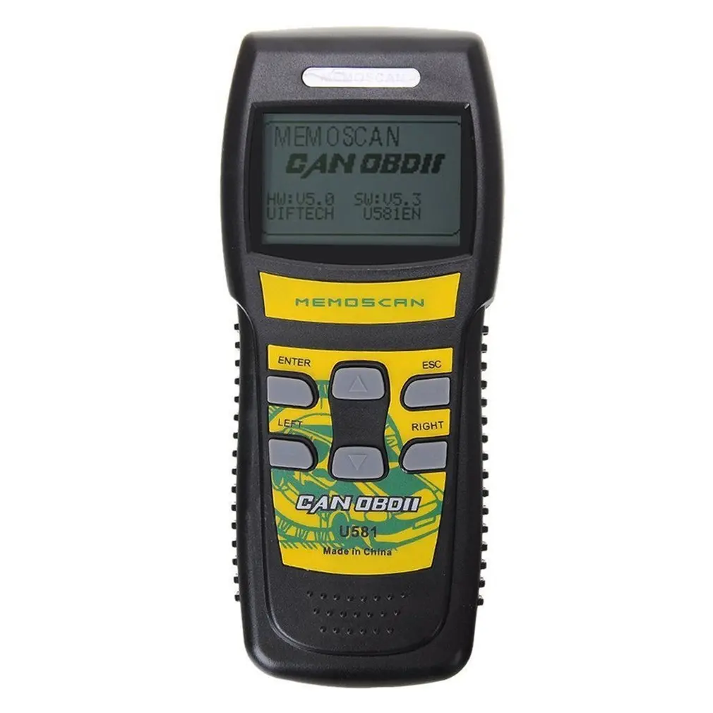 U581 OBD2 OBDII Car Engine Automotive Fault Code Reader Diagnostic Scanner CAN BUS Scan LCD Display Car Diagnostic Tool
U581 OBD2 OBDII Car Engine Automotive Fault Code Reader Diagnostic Scanner CAN BUS Scan LCD Display Car Diagnostic Tool