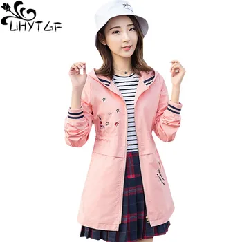 UHYTGF Spring Autumn Jacket Women Hooded casual student plus size tops jacket Fashion Embroidered Sweet girl Elegant outerwear87
UHYTGF Spring Autumn Jacket Women Hooded casual student plus size tops jacket Fashion Embroidered Sweet girl Elegant outerwear87