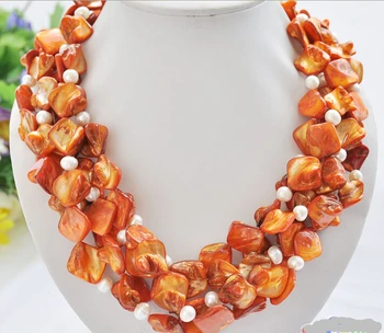 Free Shipping ***Hot sale >>5row 20" 17mm tangerine square shell white round pearl necklace
Free Shipping ***Hot sale >>5row 20" 17mm tangerine square shell white round pearl necklace