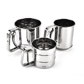Handheld Stainless Steel Flour Sieves Double Pressure Powder Baking Tools Baking Tool Powder Sieve Cup 3pcs/lot
Handheld Stainless Steel Flour Sieves Double Pressure Powder Baking Tools Baking Tool Powder Sieve Cup 3pcs/lot