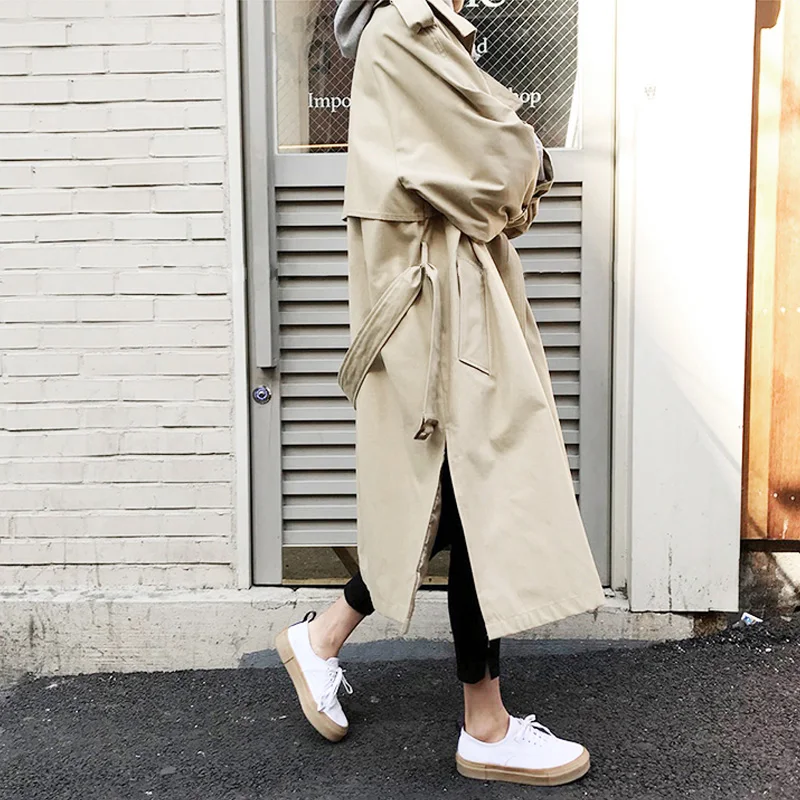 2019 Autumn New Women's Casual Trench Coat Oversize Single Breasted Vintage Washed Outwear Loose Clothing
2019 Autumn New Women's Casual Trench Coat Oversize Single Breasted Vintage Washed Outwear Loose Clothing