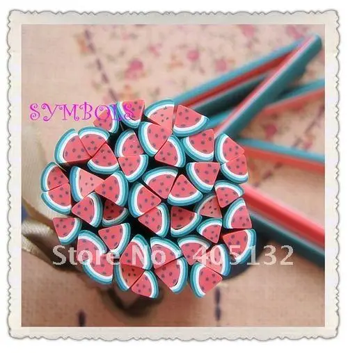 a-04 Free Shipping 100pcs 5mm Triangle Watermelon Shape Fruit Cane Fancy Nail Art Polymer Clay Cane
a-04 Free Shipping 100pcs 5mm Triangle Watermelon Shape Fruit Cane Fancy Nail Art Polymer Clay Cane