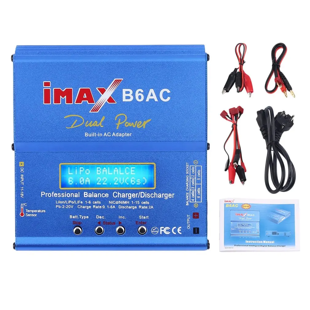 Professional iMAX B6AC Dual Power Multifunctional Lipo NiMH RC Battery Balance Charger Discharger + EU Plug
Professional iMAX B6AC Dual Power Multifunctional Lipo NiMH RC Battery Balance Charger Discharger + EU Plug