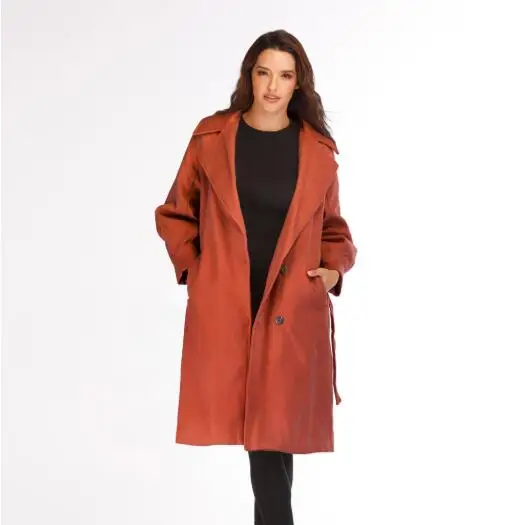Women Woolen Coat Lady Long Casual Winter Double Breasted Coat Long Sleeve Outwear Fashion Slim Fit Women Solid Wool Coat FR1148
Women Woolen Coat Lady Long Casual Winter Double Breasted Coat Long Sleeve Outwear Fashion Slim Fit Women Solid Wool Coat FR1148
