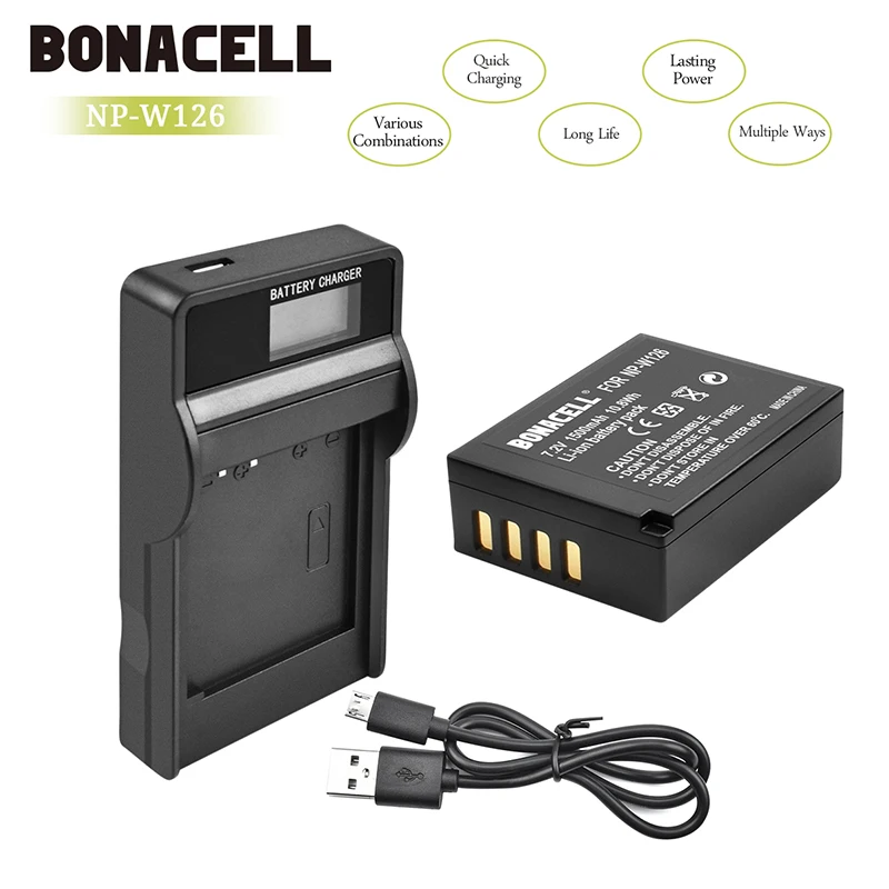 bonacell NP-W126 NP-W126S Battery LCD Charger for Fujifilm X-M1 X-A1 X-T1 X100F X-T2 X-A10 X-E2S X-T20 HS30EXR HS35EXR X-Pro2
bonacell NP-W126 NP-W126S Battery LCD Charger for Fujifilm X-M1 X-A1 X-T1 X100F X-T2 X-A10 X-E2S X-T20 HS30EXR HS35EXR X-Pro2