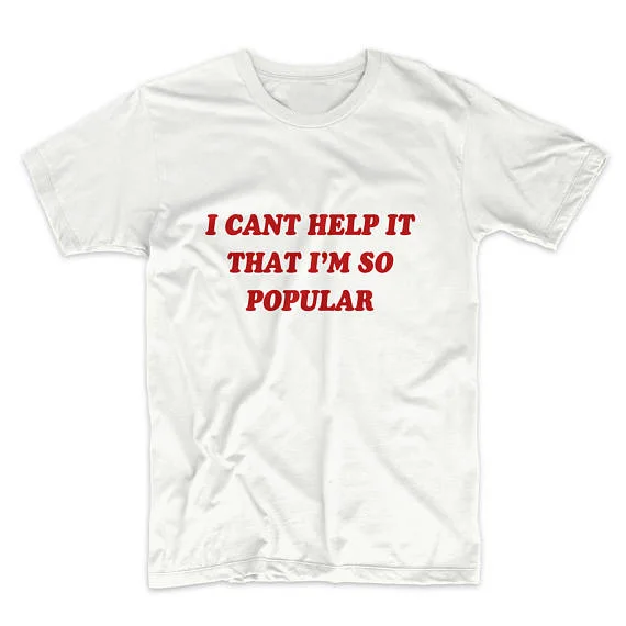 

Skuggnas I Cant Help It That I'm So Popular Mean Girls t shirt 90s Tumblr Cotton Tee Shirt aesthetic harajuku grunge unisex Tops