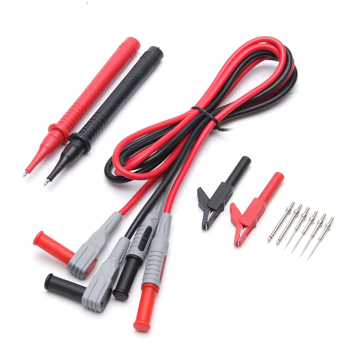 P1300B 12 in 1 Super Multimeter Probe Replaceable Probe Clamp Meter Test Lead kits + Alligator Clips
P1300B 12 in 1 Super Multimeter Probe Replaceable Probe Clamp Meter Test Lead kits + Alligator Clips