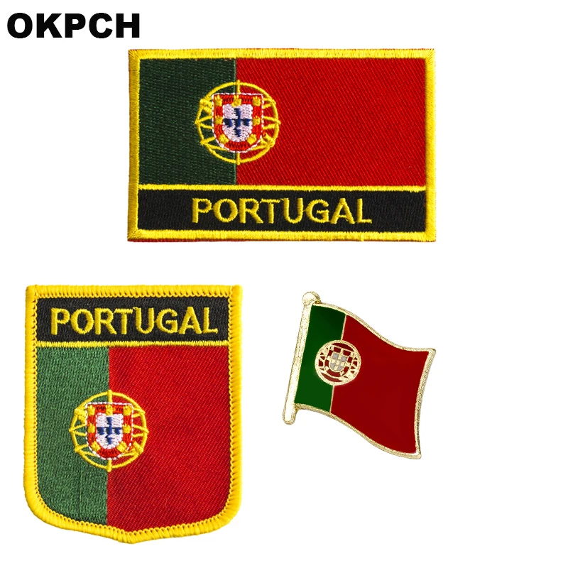 Portugal National Flag Embroidered Iron on Patches for Clothing Metal badges PT0146-3
Portugal National Flag Embroidered Iron on Patches for Clothing Metal badges PT0146-3