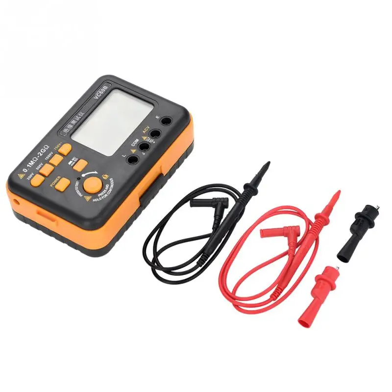 1 Set MegOhm Meter VC60B LCD Digital Insulation Resistance Tester MegOhm Meter Testers Measure for Chemical
1 Set MegOhm Meter VC60B LCD Digital Insulation Resistance Tester MegOhm Meter Testers Measure for Chemical
