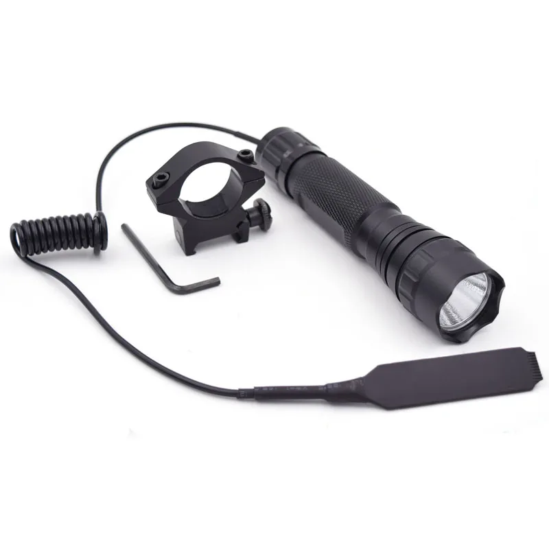 Tactical Flashlight 1-Modes XM-L T6 2000Lumens Hunting LED Flash light Torch + Rat Tail Switch + Mount
Tactical Flashlight 1-Modes XM-L T6 2000Lumens Hunting LED Flash light Torch + Rat Tail Switch + Mount