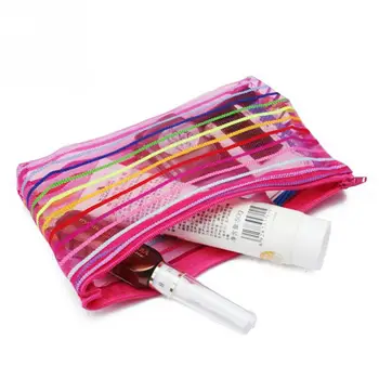 Portable Makeup Bag Storage Handbag Large Capacity Travel Cosmetics Bag Stripes Transparent Waterproof Nylon Makeup Bag
Portable Makeup Bag Storage Handbag Large Capacity Travel Cosmetics Bag Stripes Transparent Waterproof Nylon Makeup Bag