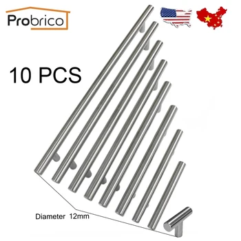 Probrico 10PCS Cabinet T Bar Handles Diameter 12mm Stainless Steel Furniture Drawer Knob 50mm~320mm Kitchen Cupboard Door Pulls
Probrico 10PCS Cabinet T Bar Handles Diameter 12mm Stainless Steel Furniture Drawer Knob 50mm~320mm Kitchen Cupboard Door Pulls