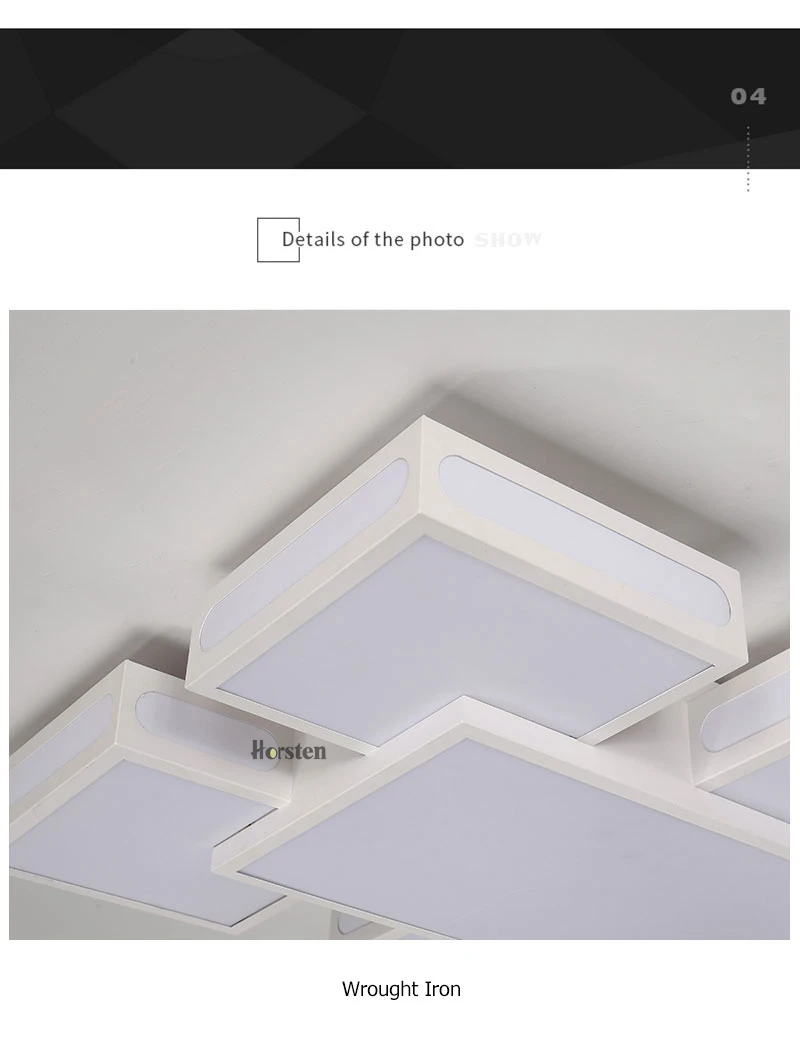 Modern Simple Acrylic LED Ceiling Lights Minimalist Rectangular Ceiling Chandelier Lights Lamp For Living Room Bedroom 220V (13)