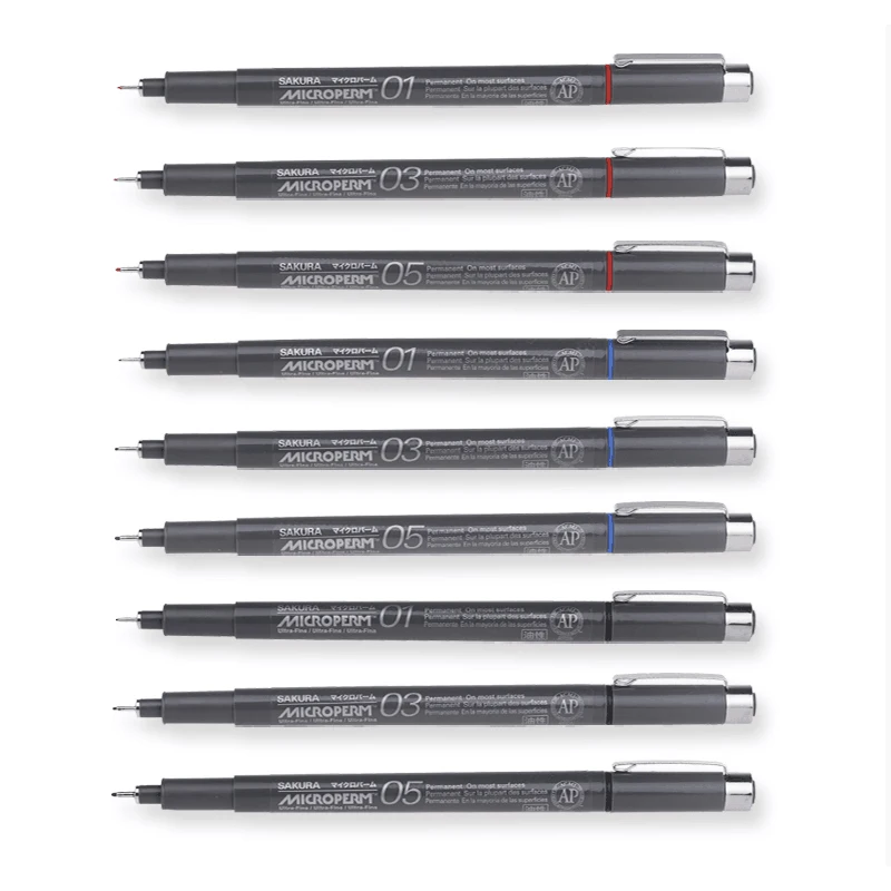 3pcs Sakura EOK Micron Fine Line Pen Oil Based Ink 0.1mm 0.3mm 0.5mm Drawing Marker Art Supplies
3pcs Sakura EOK Micron Fine Line Pen Oil Based Ink 0.1mm 0.3mm 0.5mm Drawing Marker Art Supplies