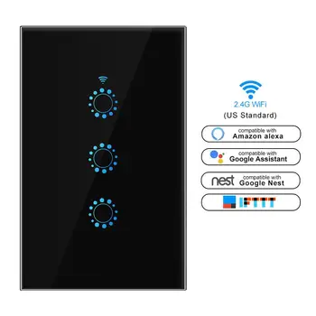 Smart Light Switch Wireless Wall Interruptor Touch Control WiFi Switch Compatible With Alexa Google Assistant IFTTT For Android
Smart Light Switch Wireless Wall Interruptor Touch Control WiFi Switch Compatible With Alexa Google Assistant IFTTT For Android